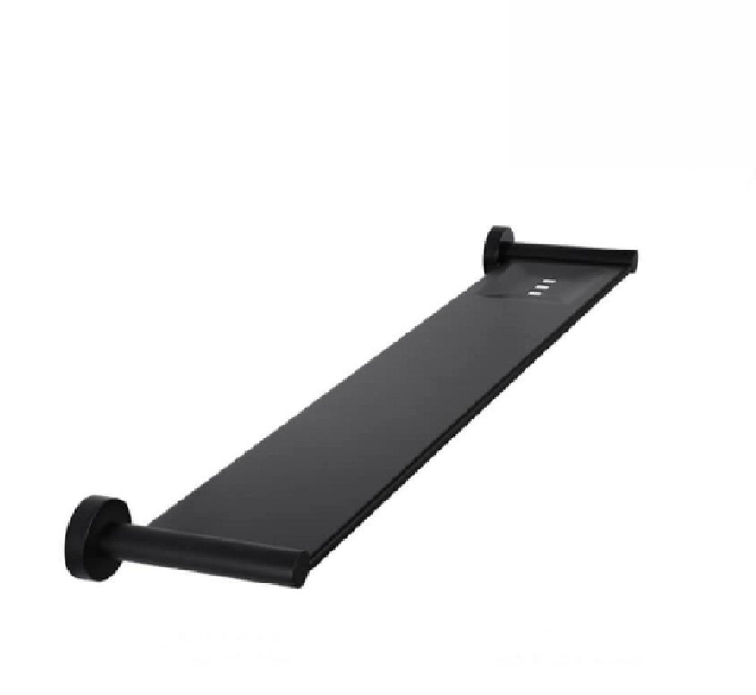 Meir Bathroom Shelf Round Matte Black MR08