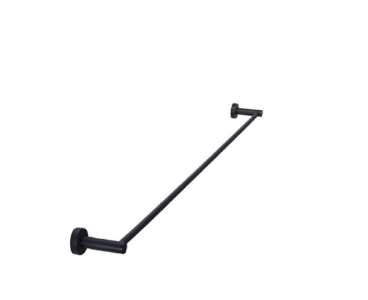 Meir Single Round Towel Rail 900mm Matte Black MR01-SR90