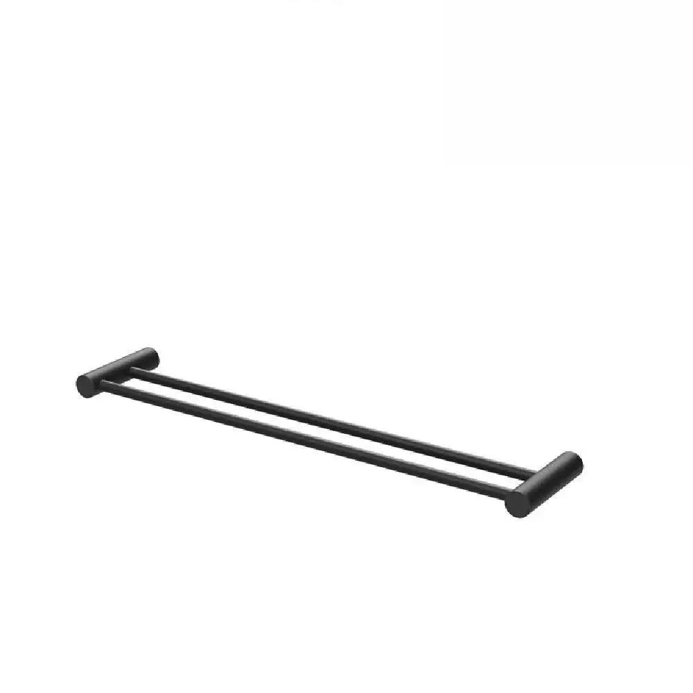 Phoenix Vivid Slimline Double Towel Rail 600mm Matte Black 111-8110-10