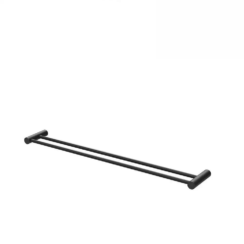 Phoenix Vivid Slimline Double Towel Rail 800mm Matte Black 111-8130-10