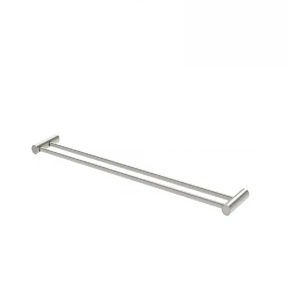 Phoenix Vivid Slimline Double Towel Rail 800mm Brushed Nickel 111-8130-40