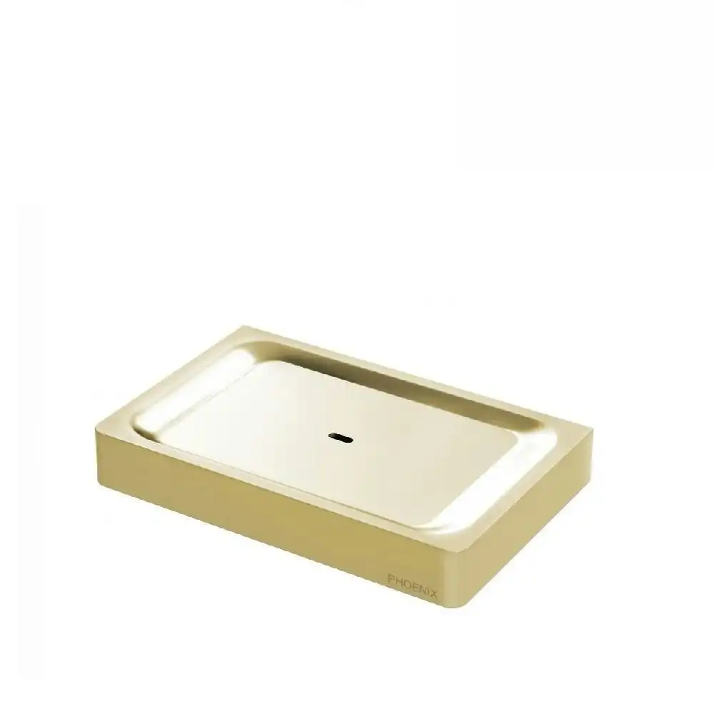 Phoenix Gloss Soap Dish Brushed Gold GS895-12