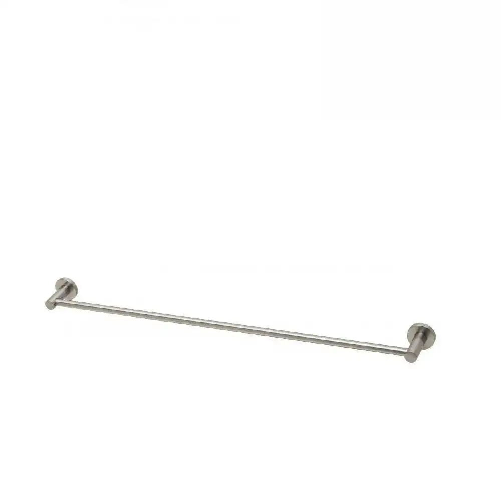 Phoenix Radii Single Towel Rail 800mm Round Plate Brushed Nickel RA803 BN