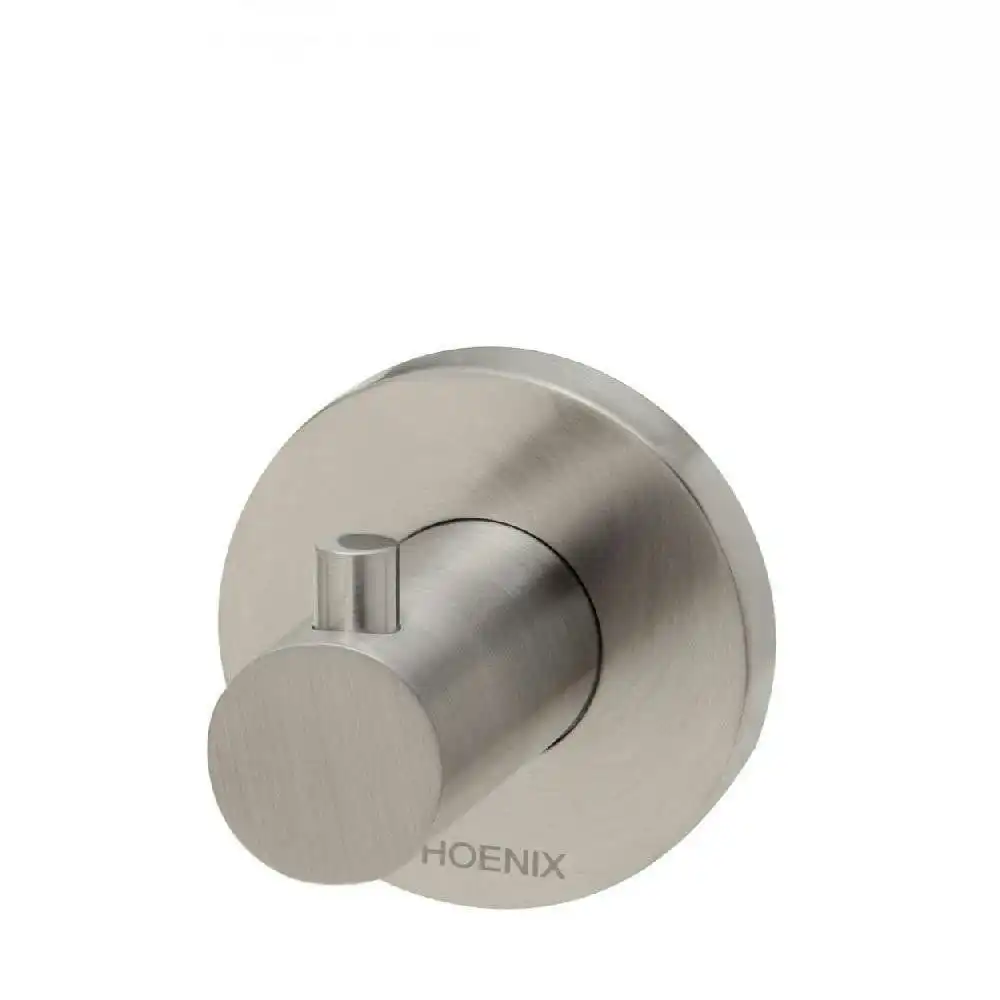 Phoenix Radii Robe Hook Round Plate Brushed Nickel RA897 BN