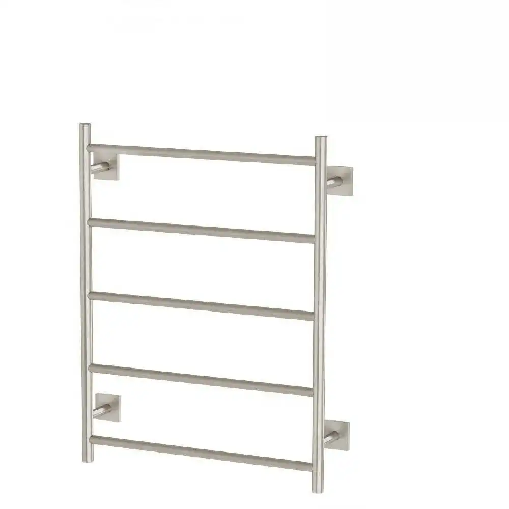 Phoenix Radii Towel Ladder 550 x 740mm Square Plate Brushed Nickel RS870 BN