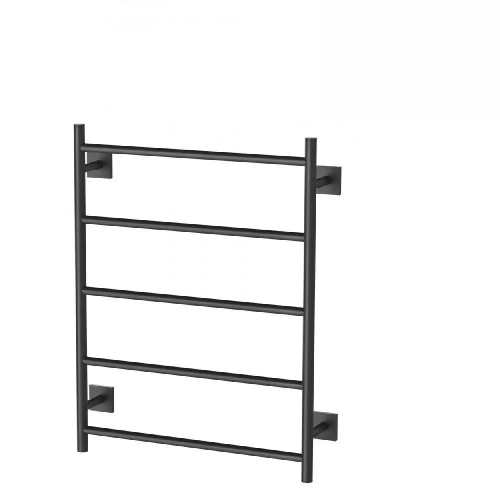 Phoenix Radii Towel Ladder 550 x 740mm Square Plate Matte Black RS870 MB