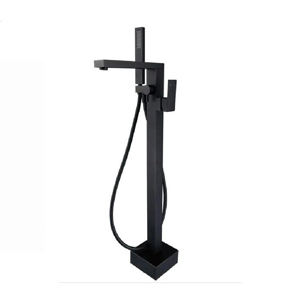 Fienza Jet Floor Mounted Bath Mixer and Shower head Matte Black 217119