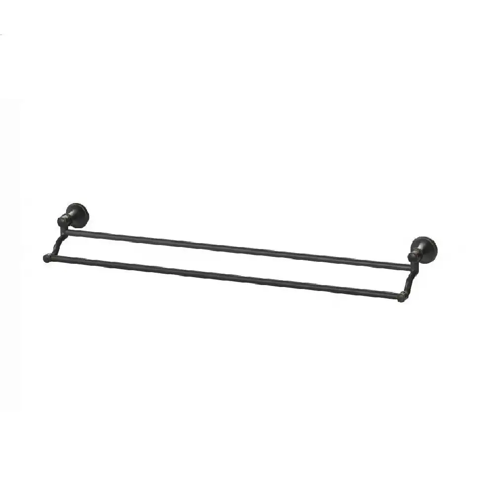 Phoenix Nostalgia Double Towel Rail 760mm Antique Black NS811-33