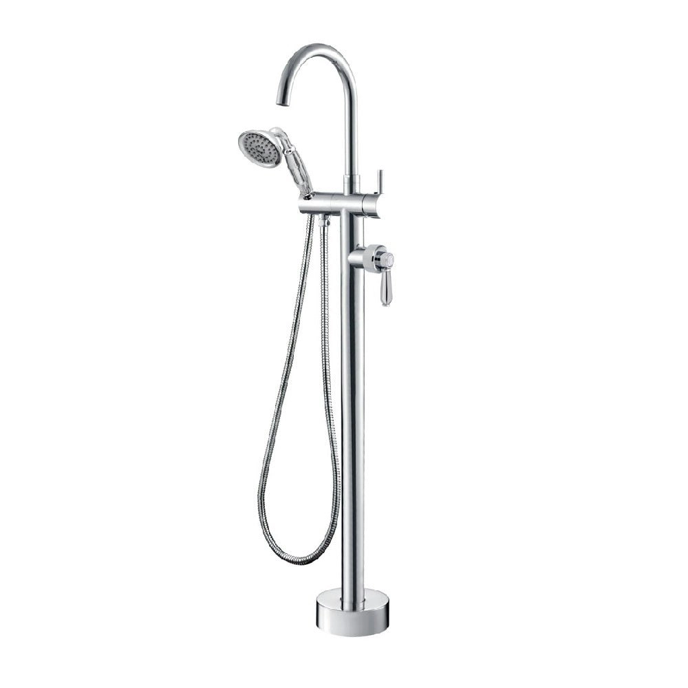 Fienza Eleanor Floor Mixer & Shower Chrome with Chrome Handle 202113CC