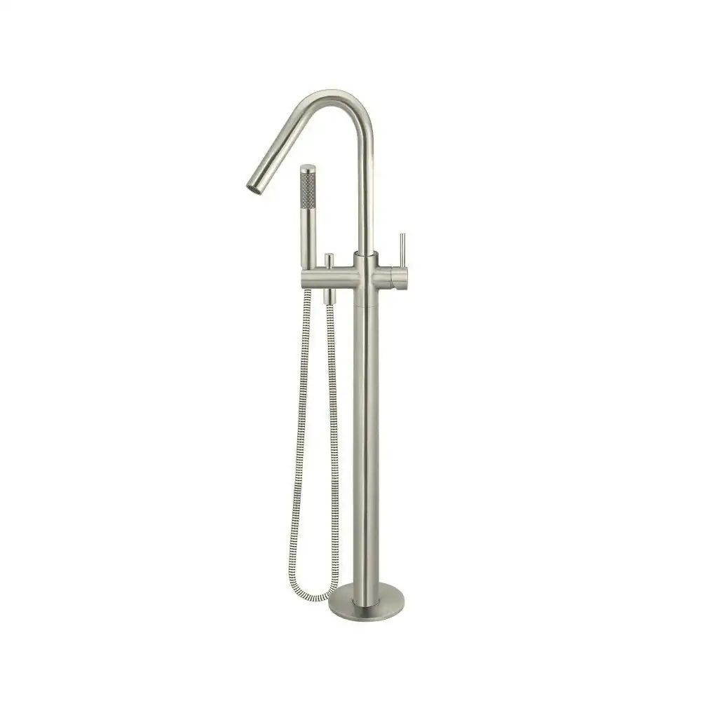 Meir Bath Spout and Hand Shower Round Freestanding Brushed Nickel MB09-PVDBN