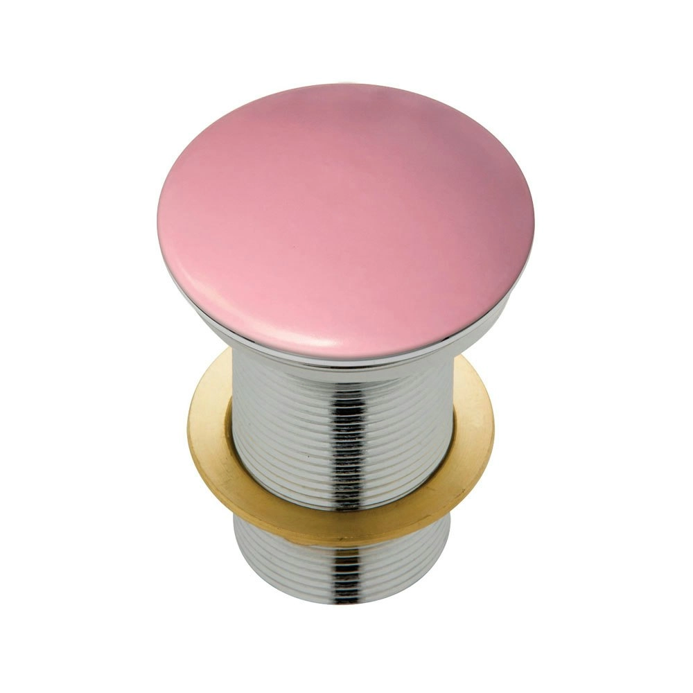 Fienza Pop up waste Ceramic Dome Basin 32mm No Overflow Matte Pink WAS59P