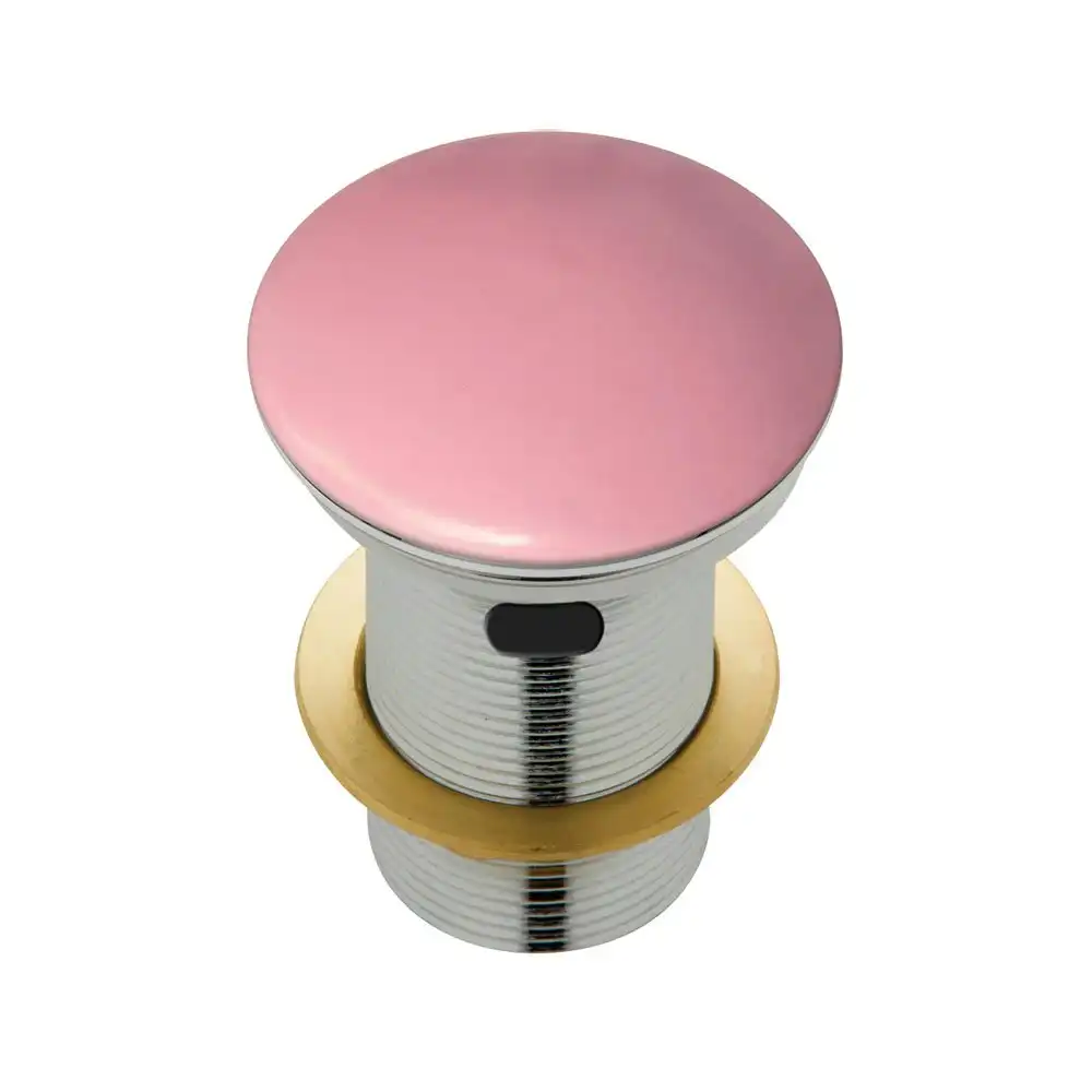 Fienza Pop up waste Ceramic Dome Basin 32mm With Overflow Matte Pink WAS58P