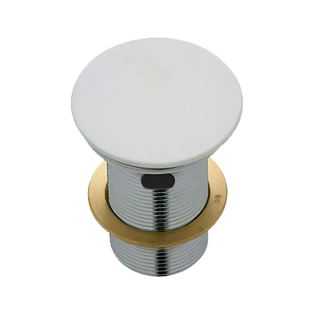 Fienza Basin Plug and Waste 32mm With Overflow Matte White WAS58W