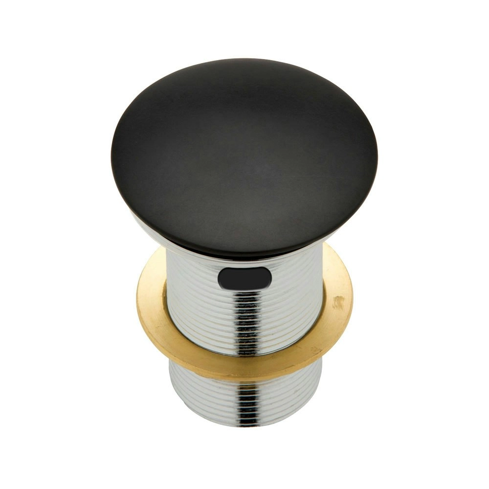 Fienza Basin Plug and Waste 32mm With Overflow Matte Black WAS58B