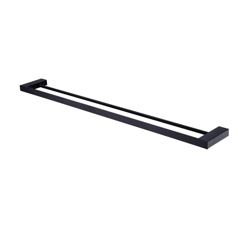 Oliveri Athens Towel Rail Double 800mm Matte Black AT4630DMB