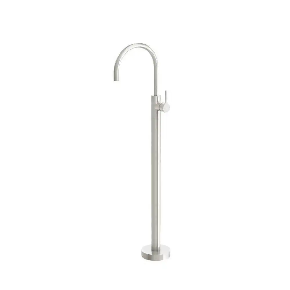 Phoenix Vivid Slimline Oval Floor Mounted Bath Mixer Brushed Nickel VV745-40