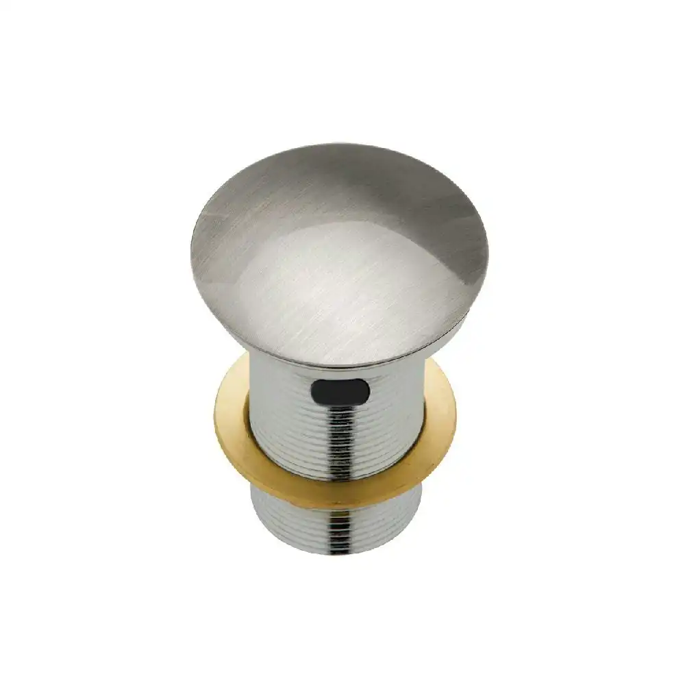 Fienza Basin Dome Pop Up Waste 32mm Brushed Nickel With Overflow WAS58BN