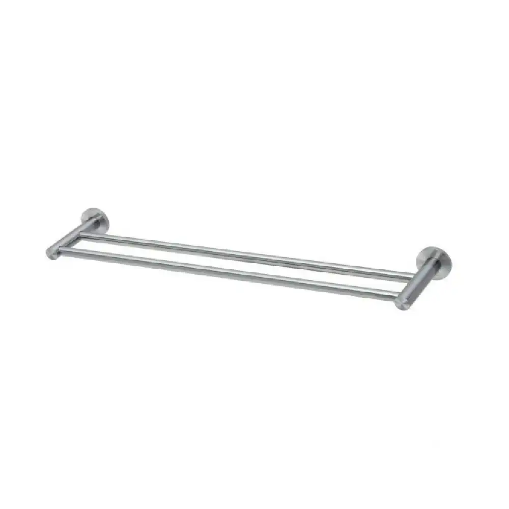 Phoenix Radii SS 316 Double Towel Rail Round Plate 600mm Stainless Steel RA813-51