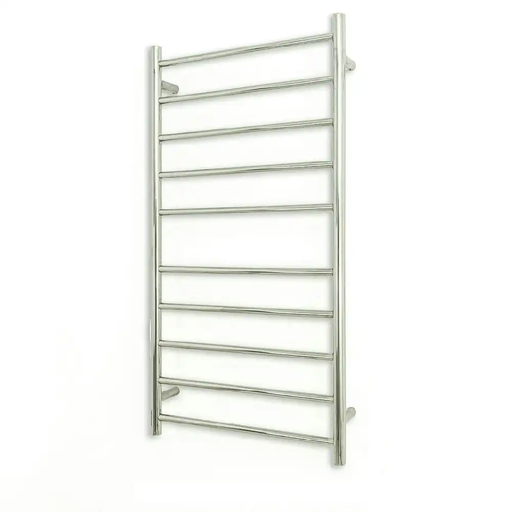 Radiant Polished 600 x 1100mm Round Heated Towel Rail (Left Wiring) RTR02LEFT