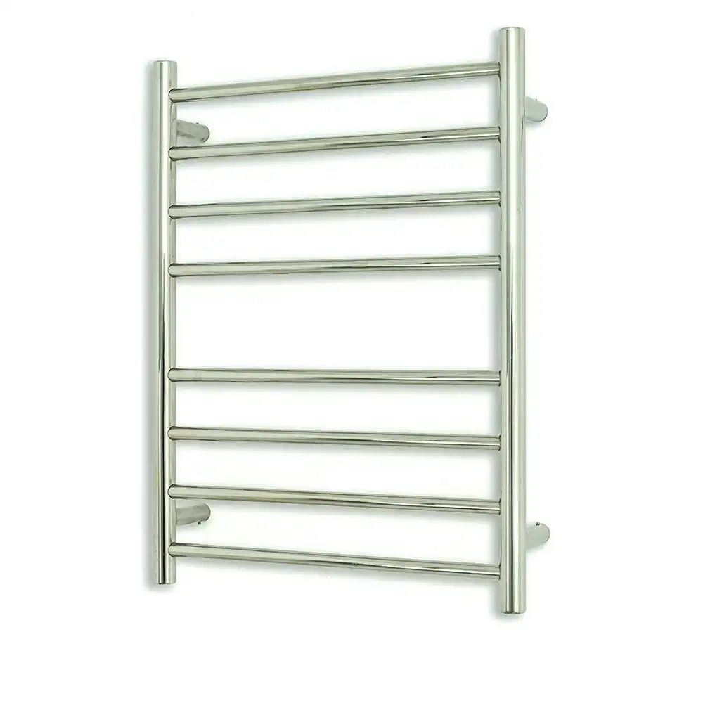 Radiant Polished 530 x 700mm Round Heated Towel Rail (Left Wiring) RTR530LEFT