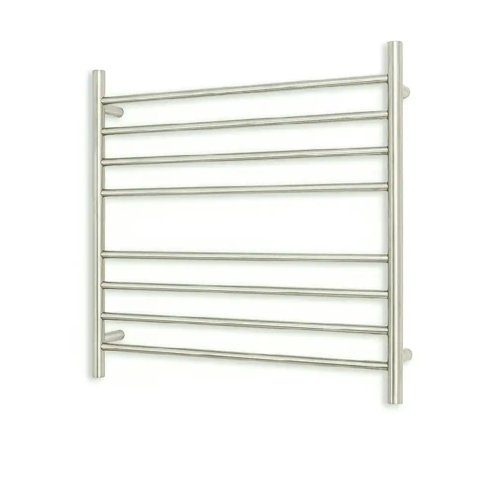 Radiant Brushed 750 x 750mm Round Heated Towel Rail (Left Wiring) BRU-RTR06LEFT