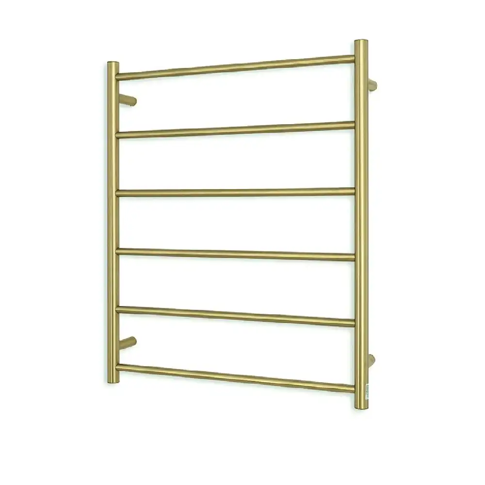 Radiant Brushed Gold 700 x 830mm Round Non Heated Towel Rail GLD-LTR01
