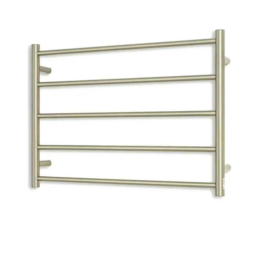Radiant Brushed Nickel 750 x 550mm Round Heated Towel Rail (Left Wiring) BN-RTR03LEFT
