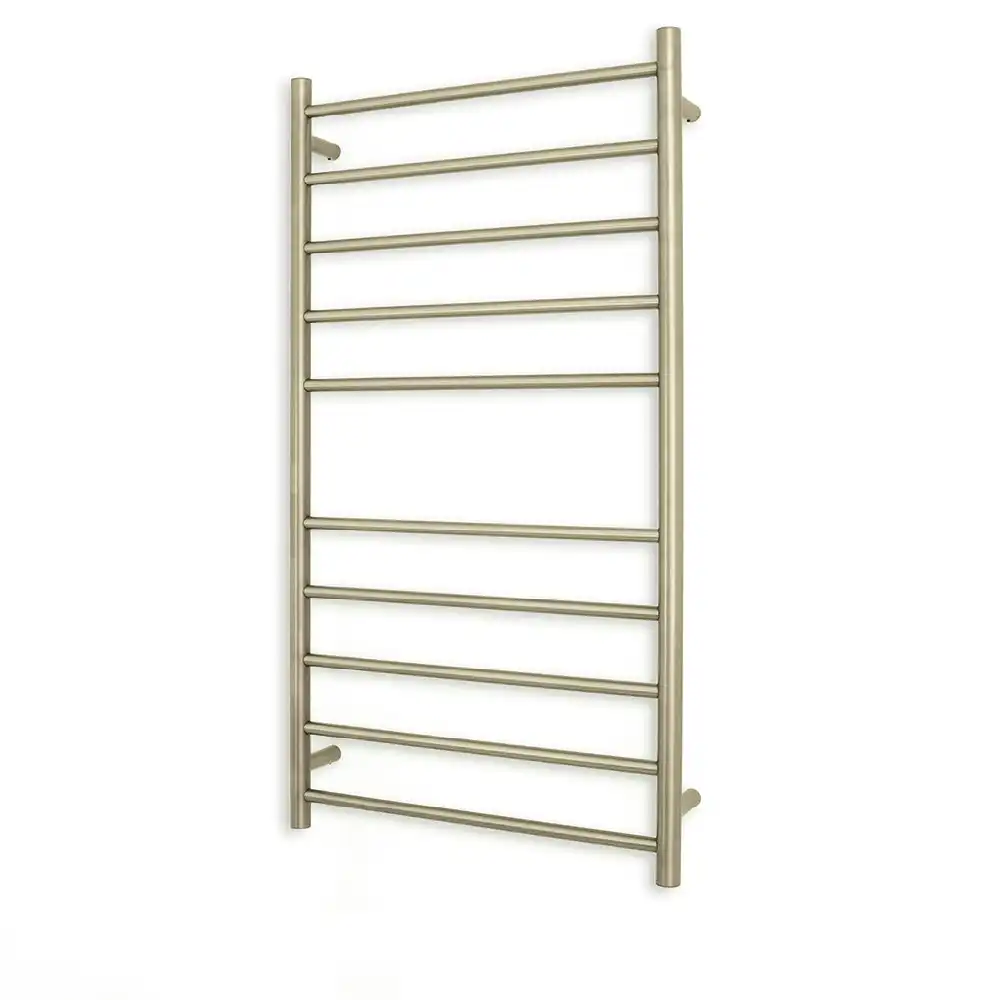 Radiant Brushed Nickel 600 x 1100mm Round Heated Towel Rail (Left Wiring) BN-RTR02LEFT