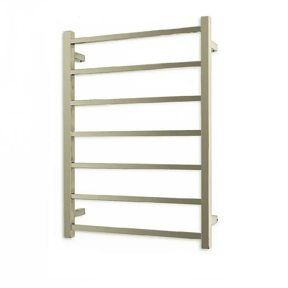 Radiant Brushed Nickel 600 x 800mm Square Heated Towel Rail (Right Wiring) BN-STR01RIGHT