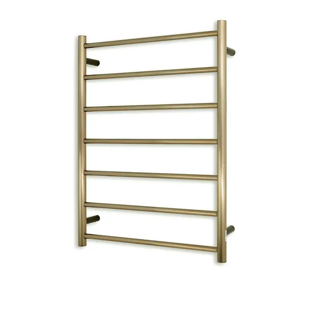 Radiant Gloss Bronze 600 x 800mm Round Heated Towel Rail (Left Wiring) GB-RTR01LEFT