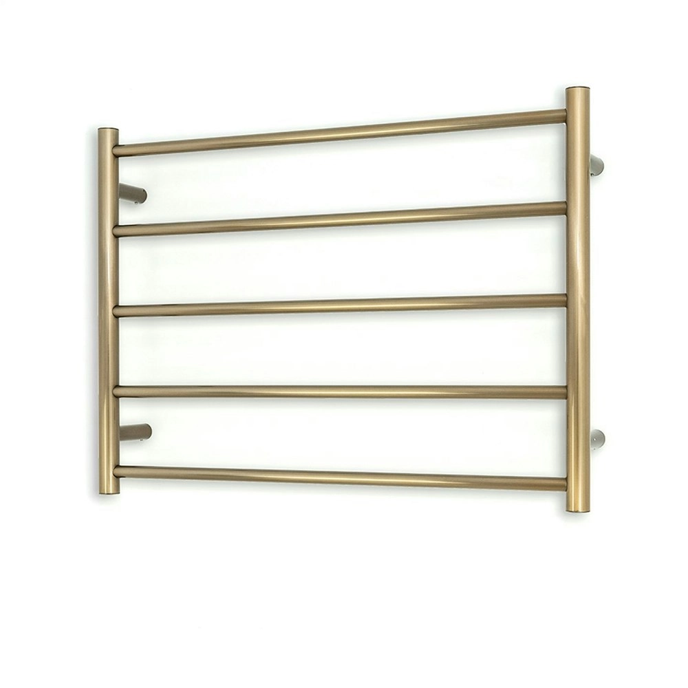 Radiant Gloss Bronze 750 x 550mm Round Heated Towel Rail (Left Wiring) GB-RTR03LEFT