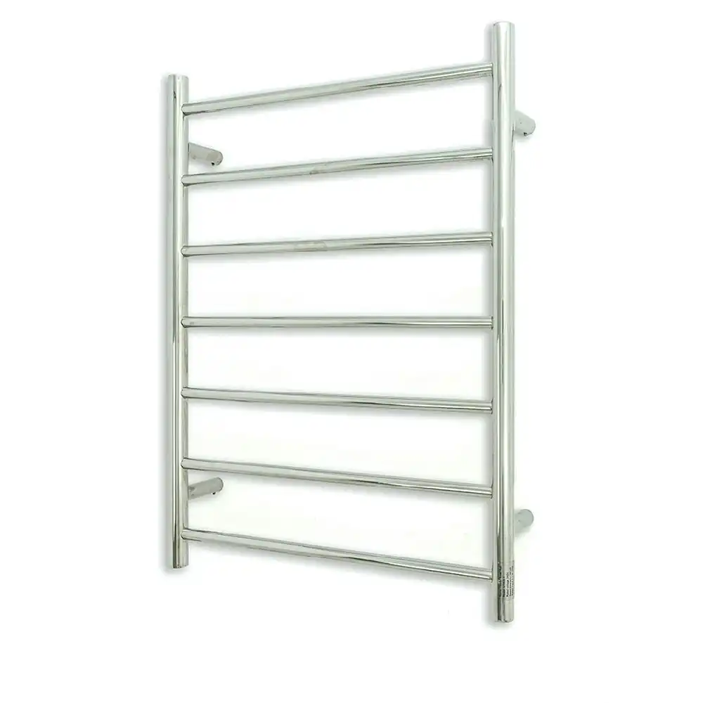 Radiant Low Voltage Polished 600 x 800mm Round Heated Towel Rail (Right Wiring) 12V-RTR01RIGHT
