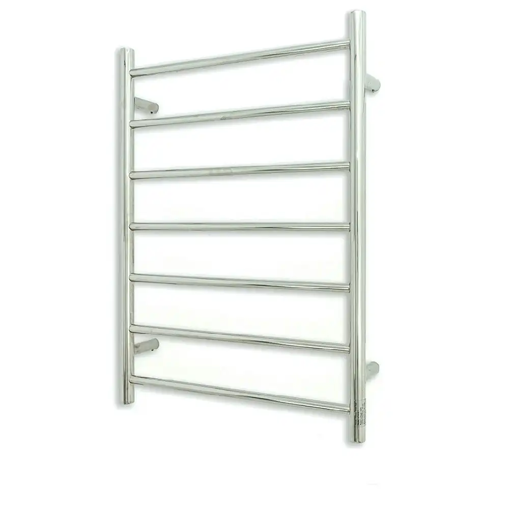 Radiant Low Voltage Polished 600 x 800mm Round Heated Towel Rail (Left Wiring) 12V-RTR01LEFT