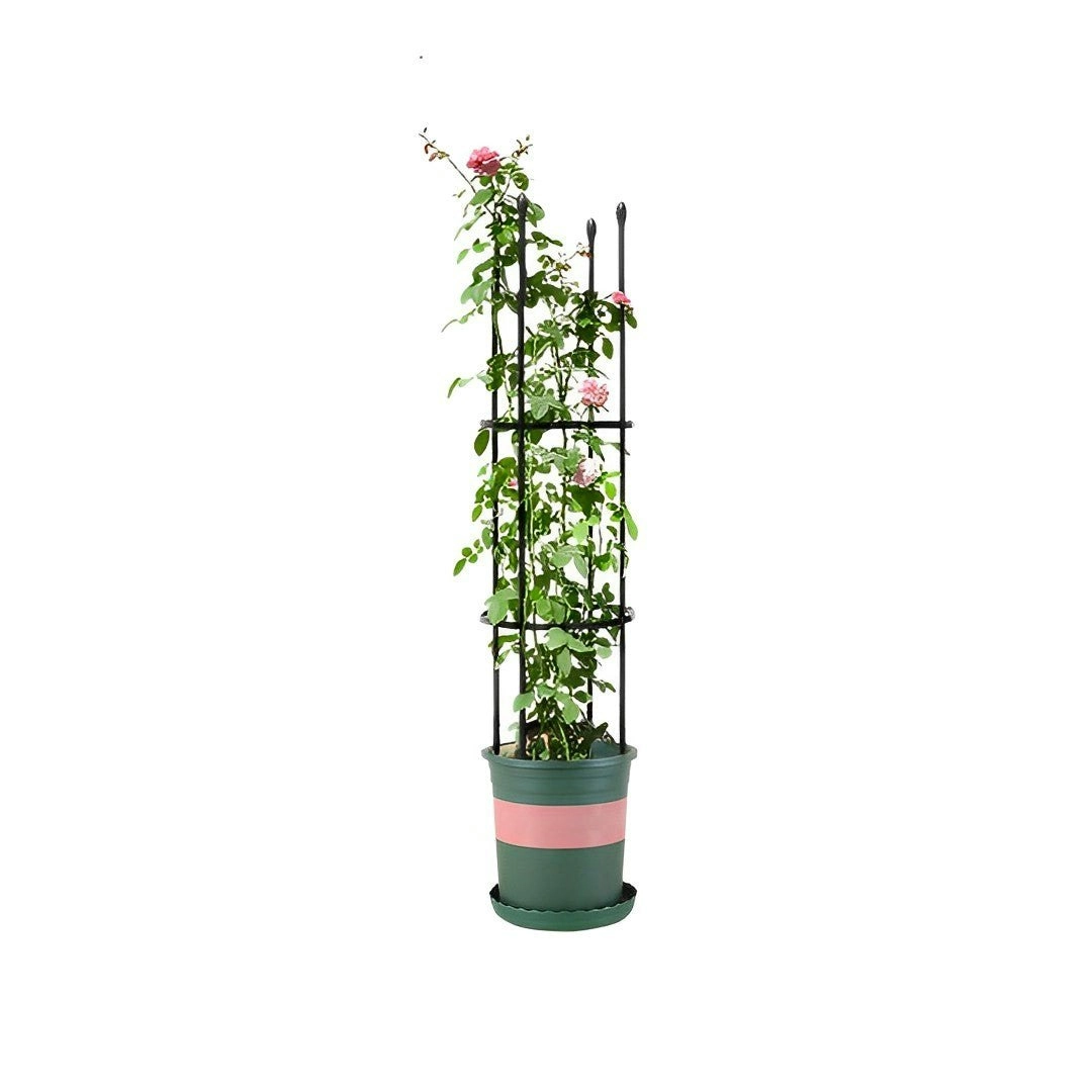 Soga 103cm 4-Bar Plant Frame Stand Trellis Vegetable Flower Herbs Outdoor Vine Support Garden Rack with Rings