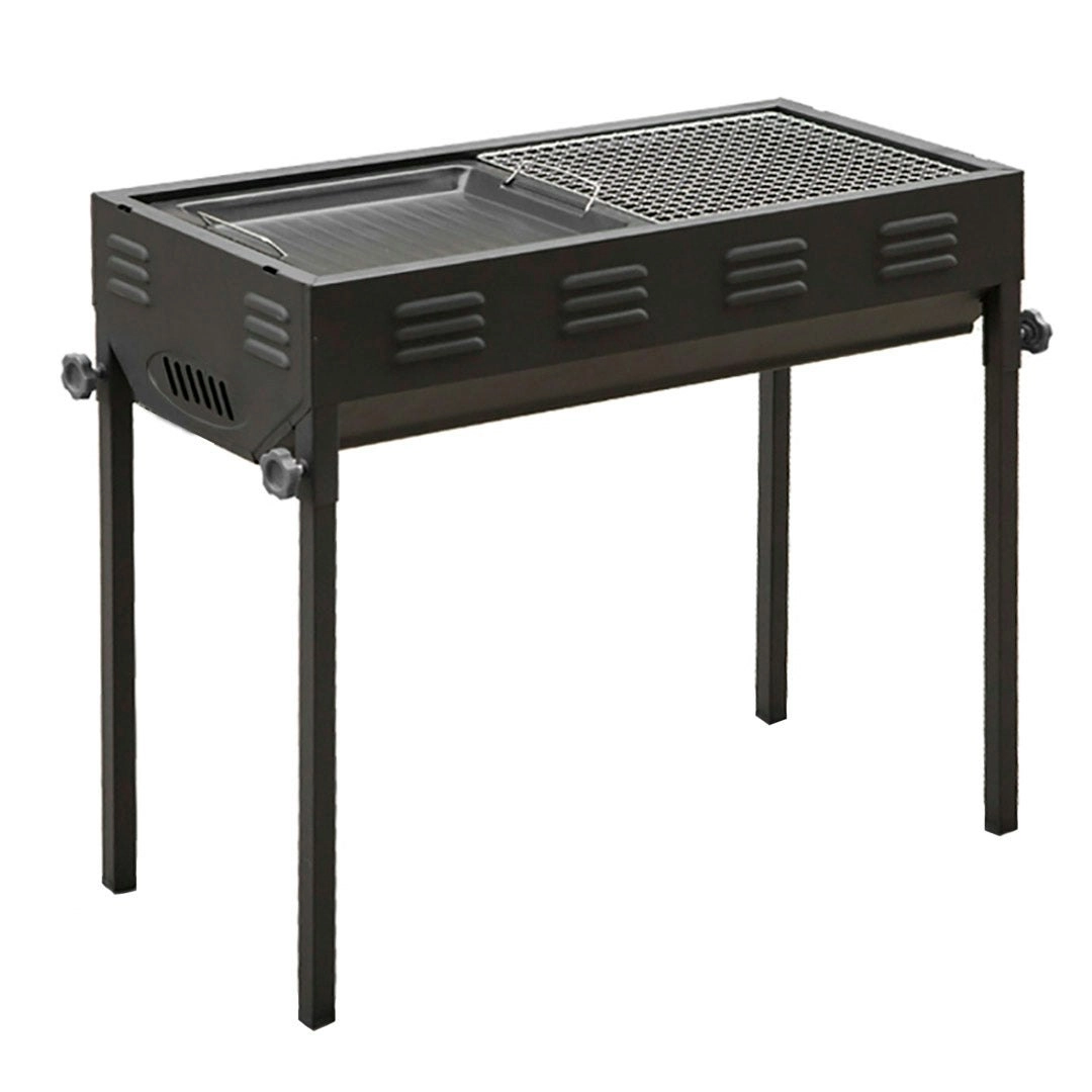 Soga 66cm Portable Folding Thick Box-Type Charcoal Grill for Outdoor BBQ Camping