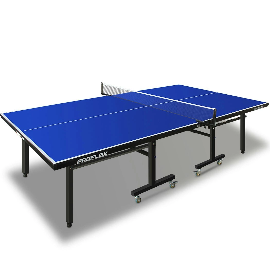 Proflex Premium Outdoor Table Tennis Table, with 4 Player Ping Pong Paddle and Pingpong Ball Pack