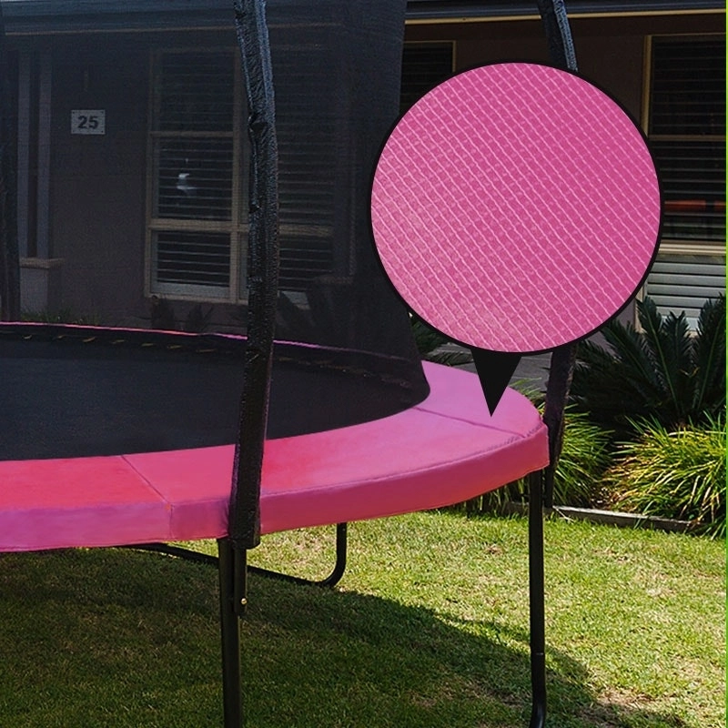 UP-SHOT 12ft Pink Replacement Trampoline Pad-Spring Reinforced Round Outdoor