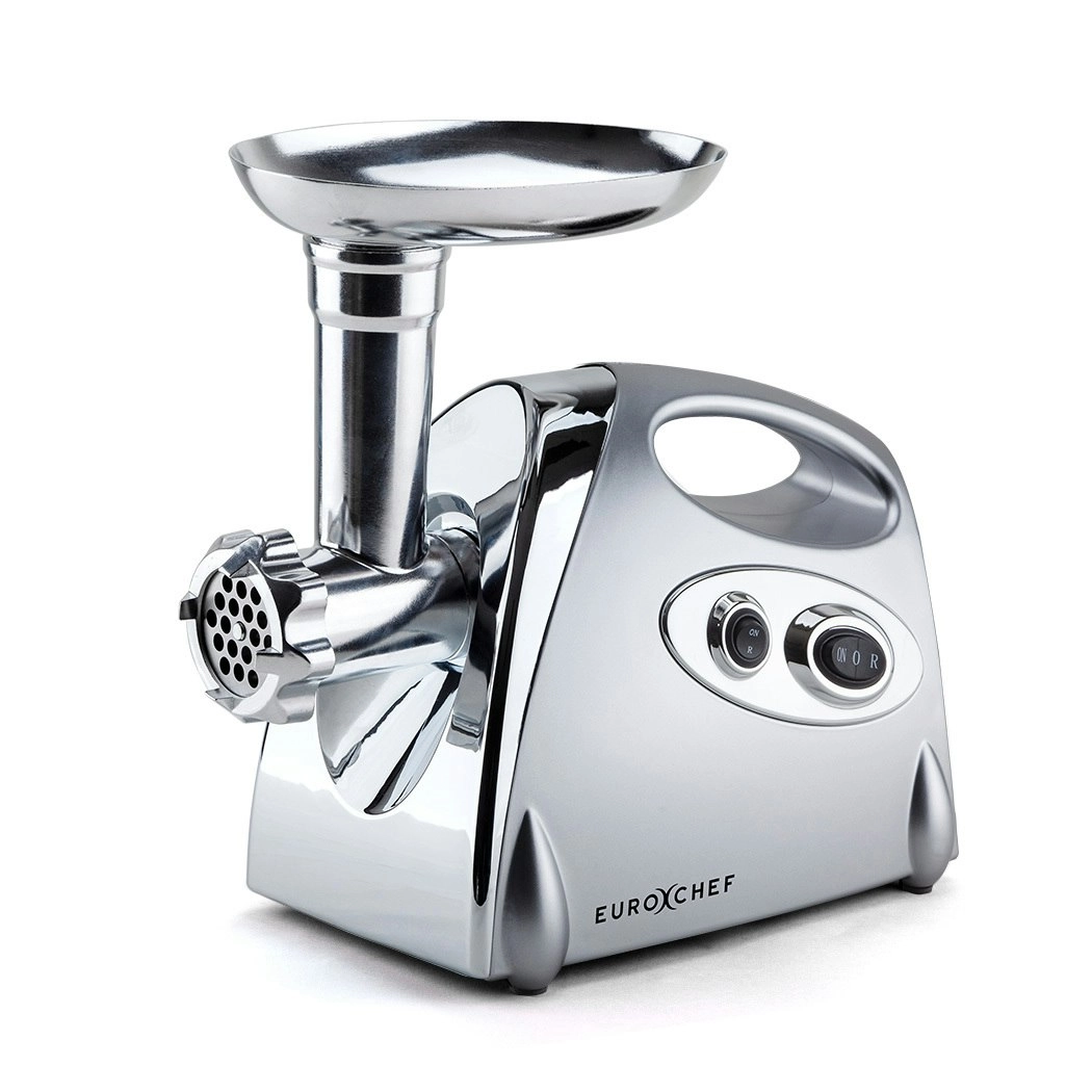 EuroChef Electric Meat Grinder, Stainless Steel Mincer Sausage Filler Kibbe Maker, Silver