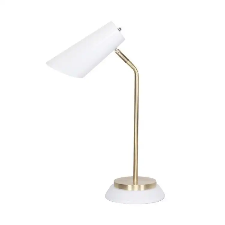 Sarantino White/Brass Table Lamp