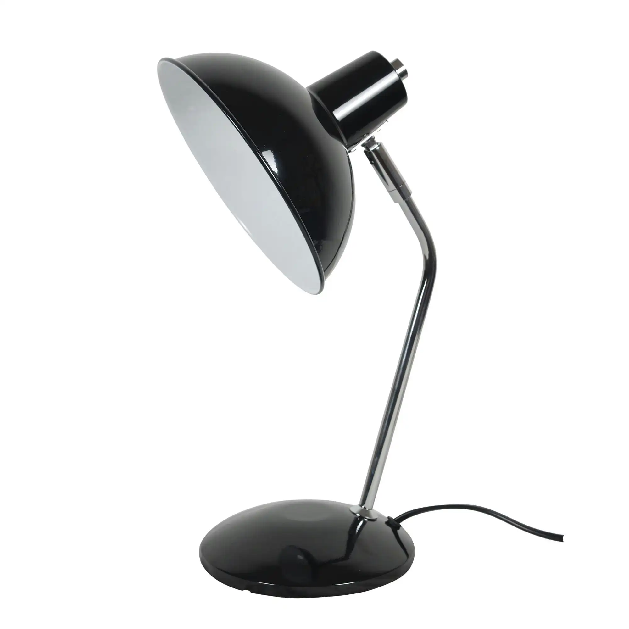Thea Black and Chrome Desk Lamp