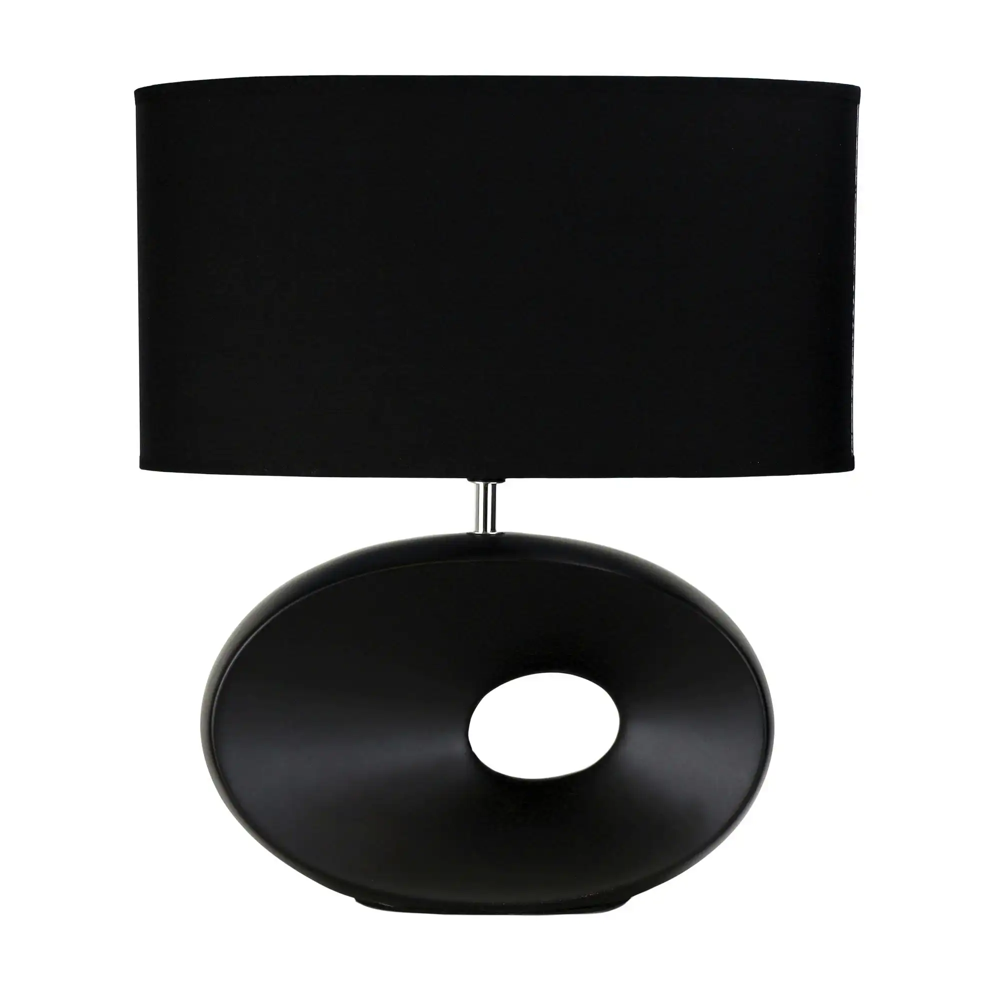 LOUISE Ceramic Table Lamp with Shade Black