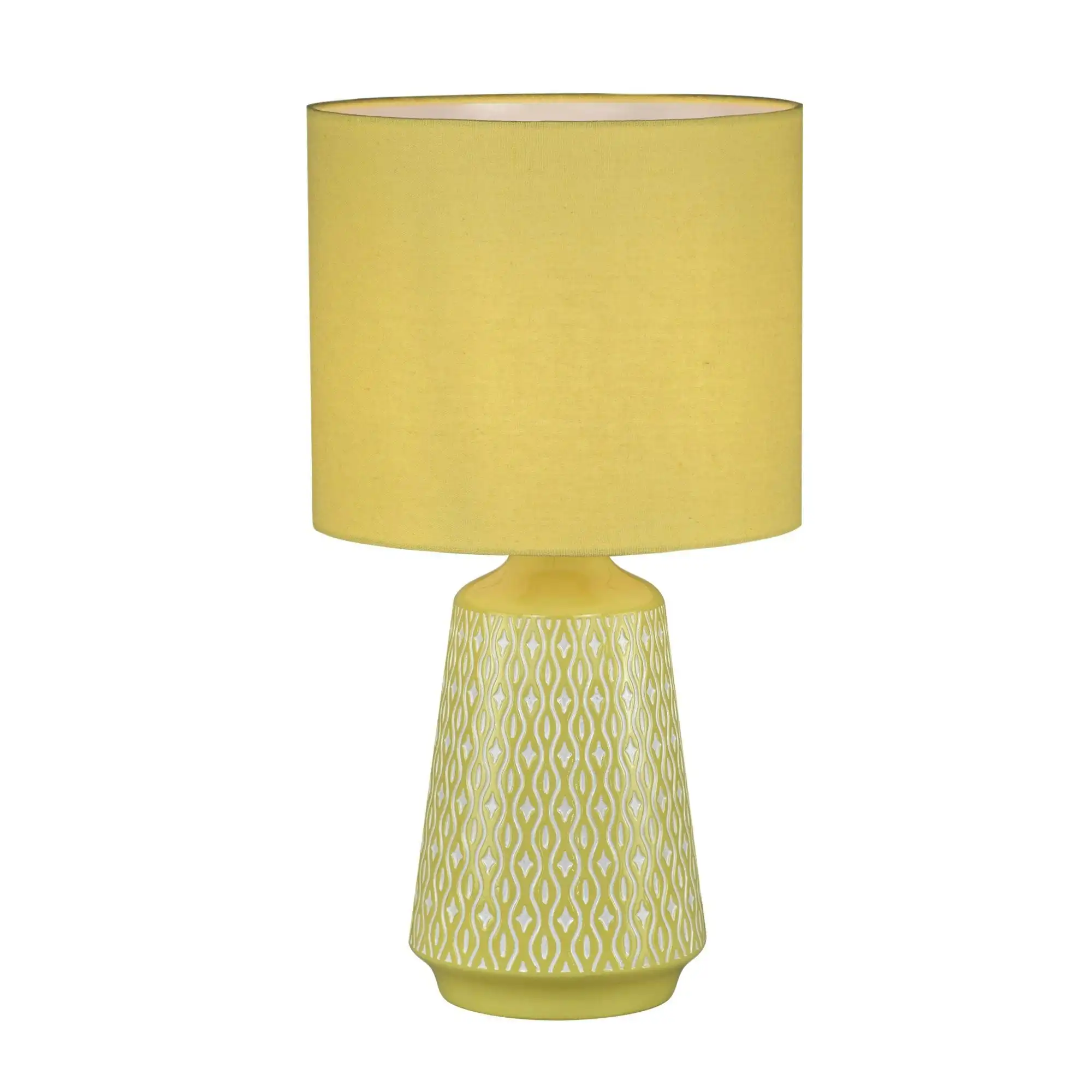 MOANA Ceramic Table Lamp with Shade Yellow