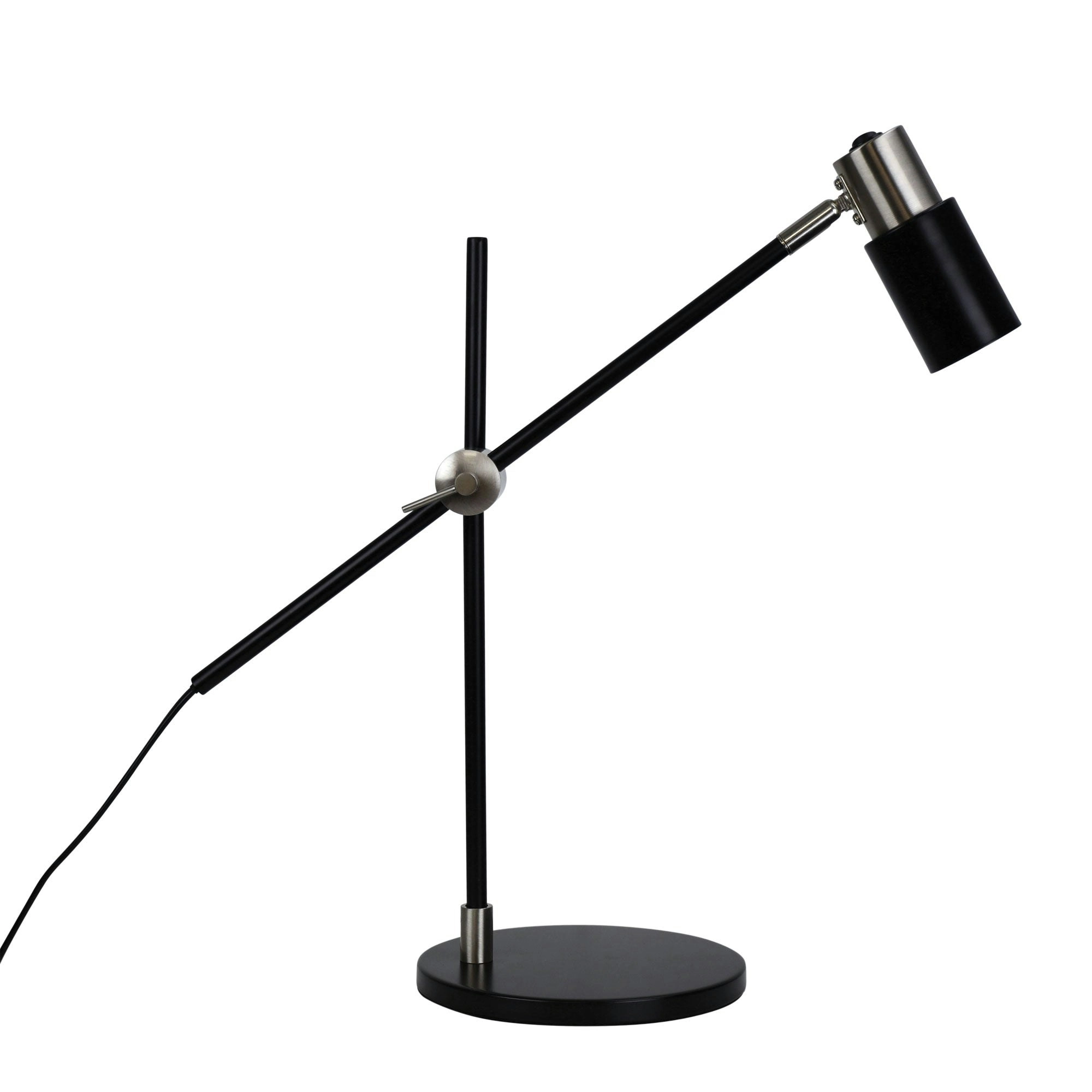 CHARLIE LED GU10 Desk Lamp Brushed Chrome