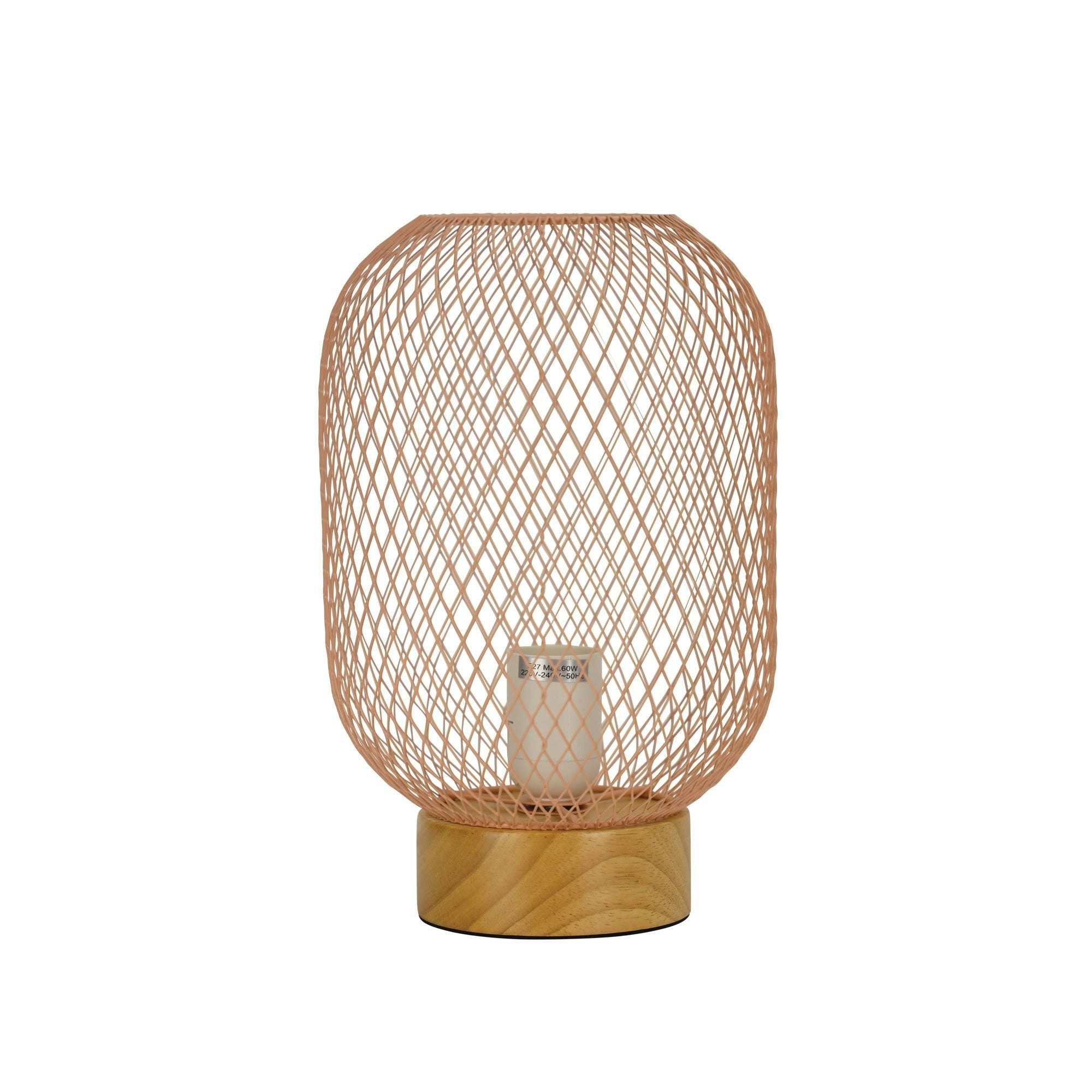 TILDA Pink Mesh Table Lamp