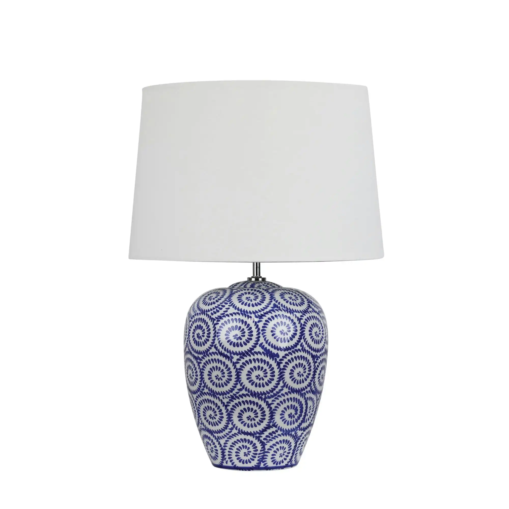 PIPPI Ivory and Blue Ceramic Table Lamp