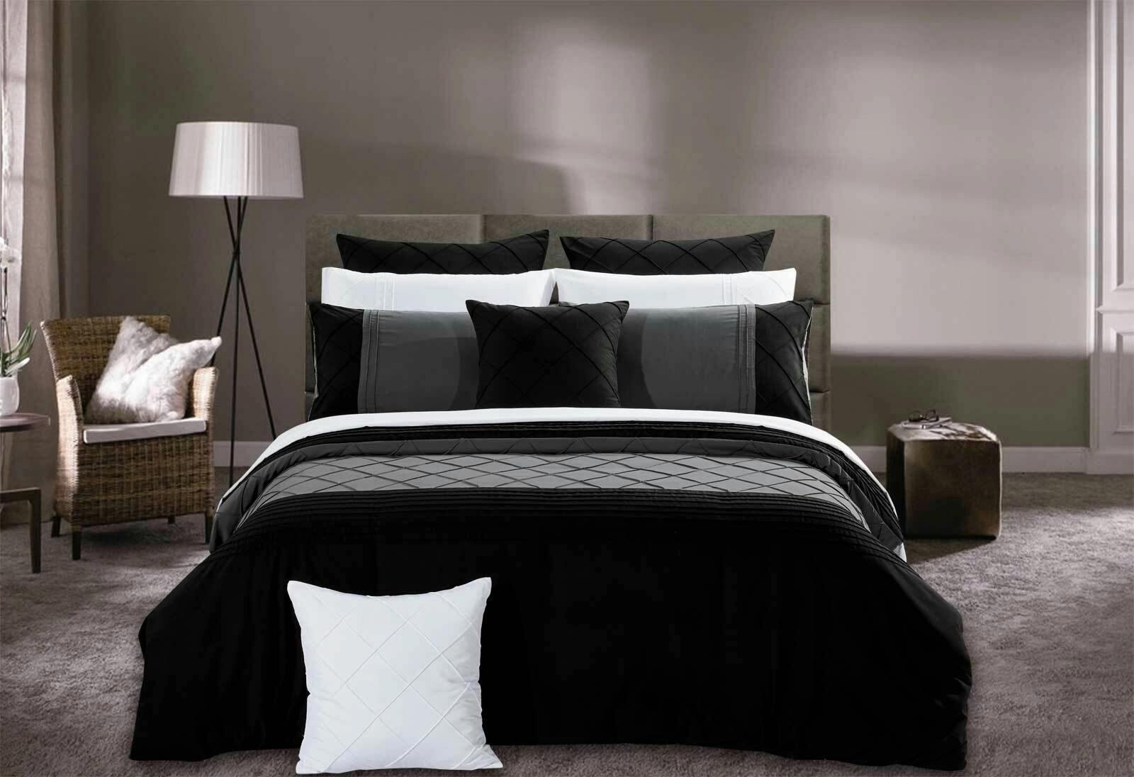 Luxton Arista Black Quilt Cover Set