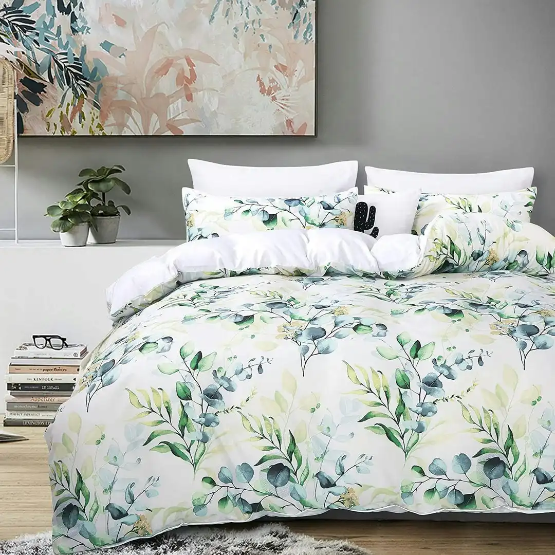 Luxton Adia Leaf Yellow Green Quilt Cover Set