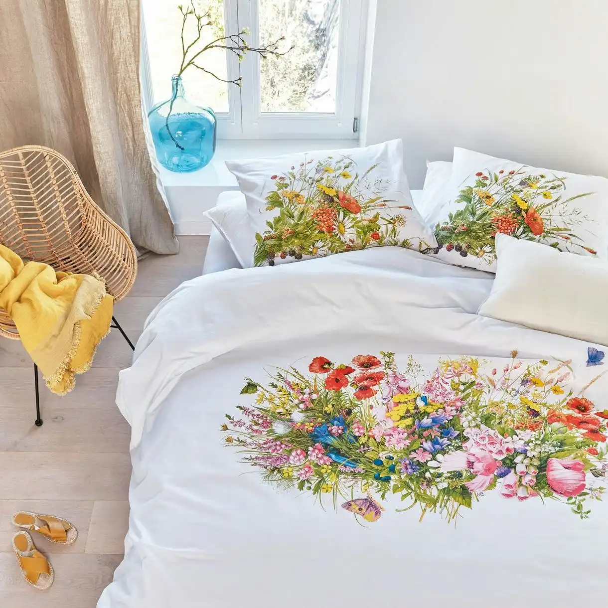 Bedding House Amazing Flowers Multi Marjolein Bastin Cotton Quilt Cover Sets
