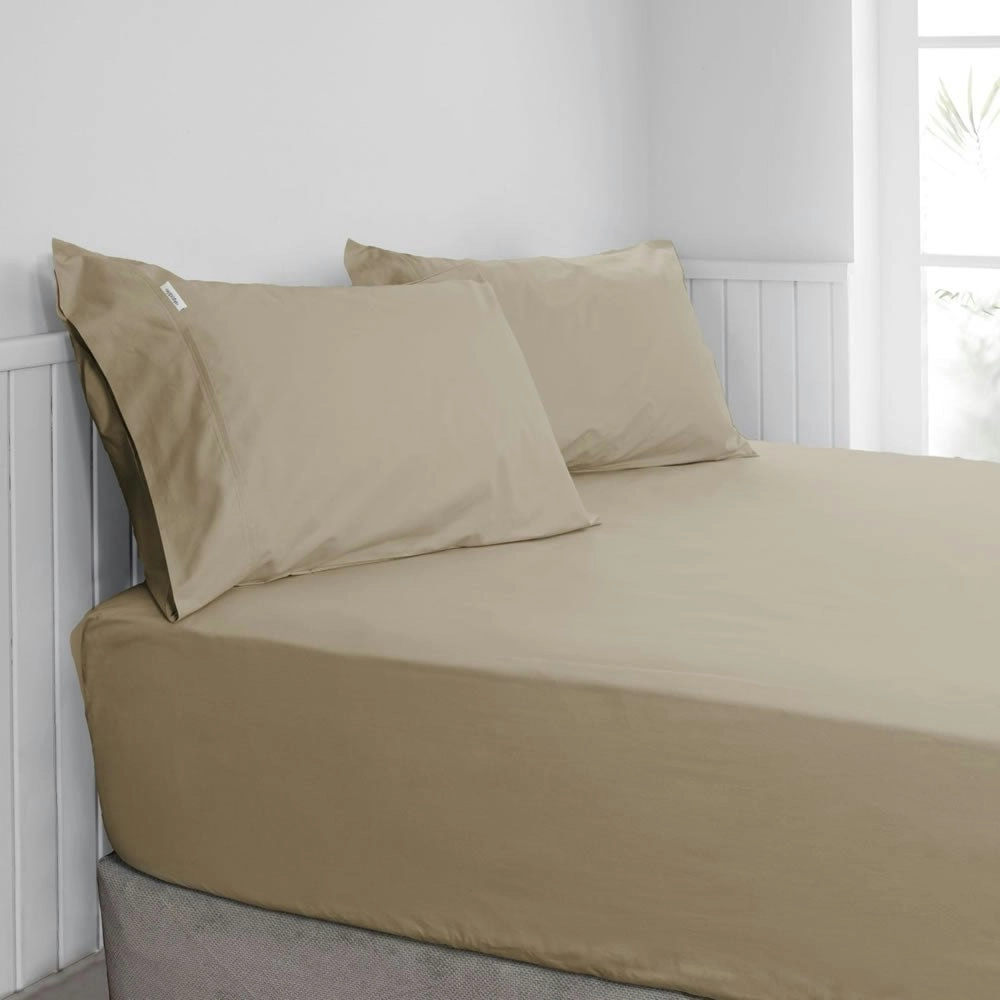 Algodon "300TC Cotton" FITTED SHEET Combo Set - STONE