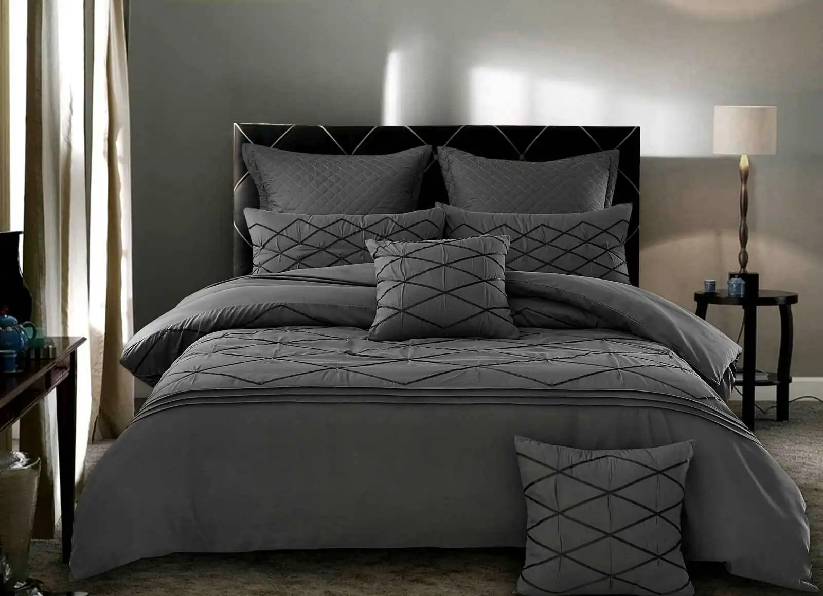 Luxton Alden Grey Quilt Cover Set